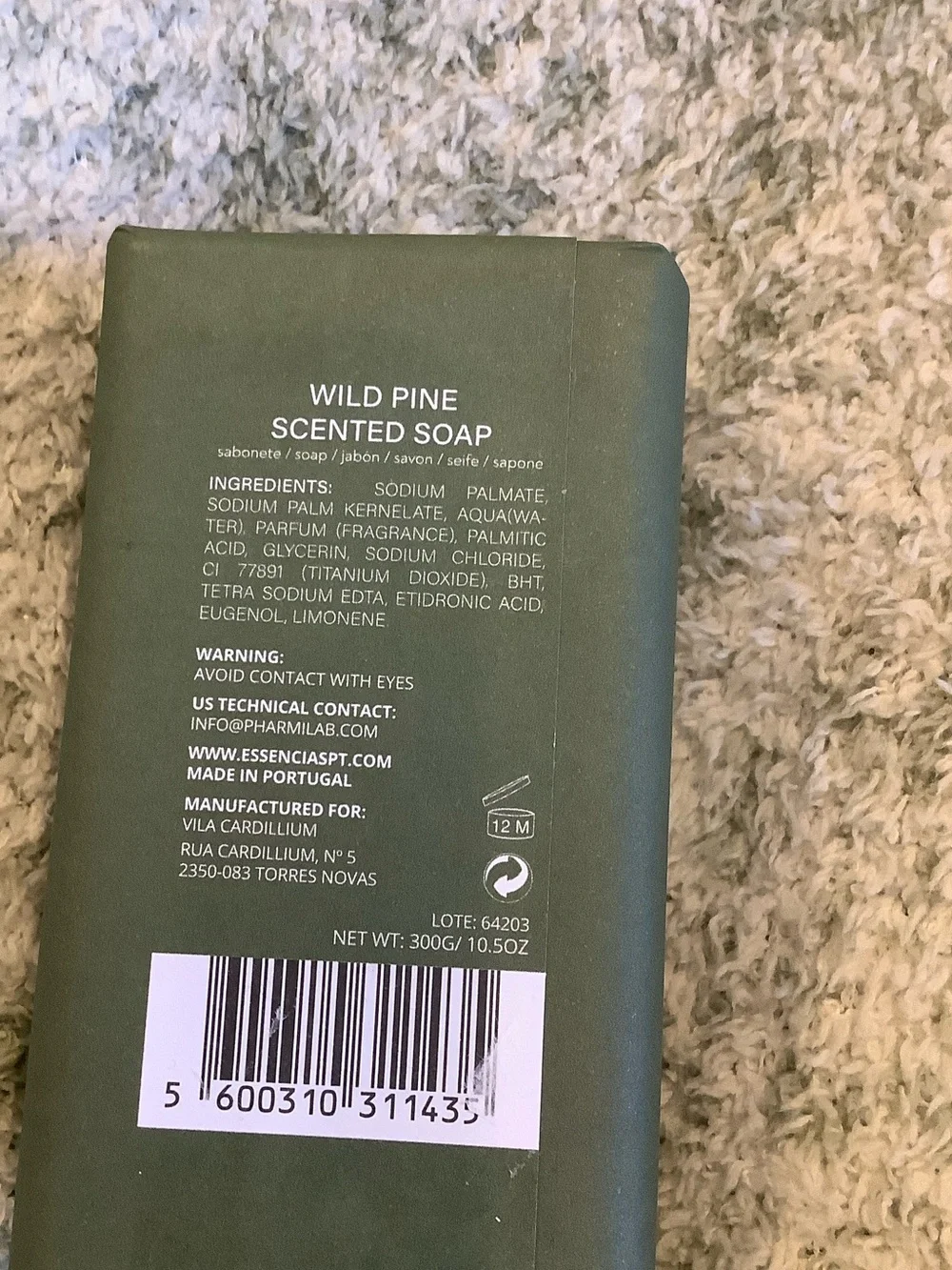 Vila Cardillium Bigfoot Forest themed Wild Pine Scented Soap NWT large 10.50 oz